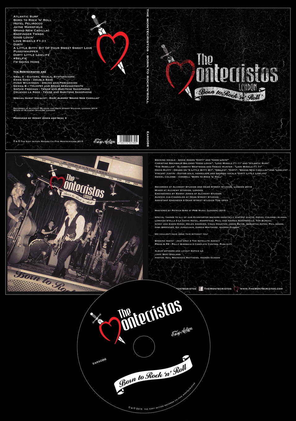 The Montecristos Born to Rock n Roll Sleeve by Sophie Lo EAsy Action Neal x Sigue Sigue Sputnik